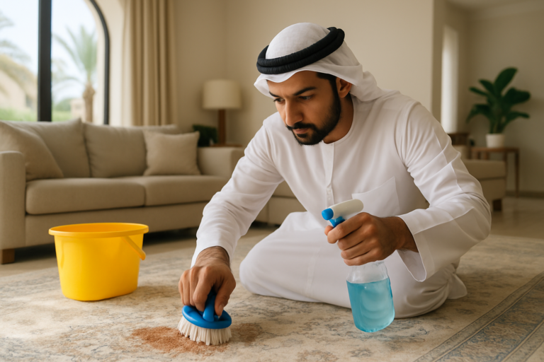 تنظيف بقع السجاد الصعبة أبوظبي: دليل الكوكب الذهبي الشامل