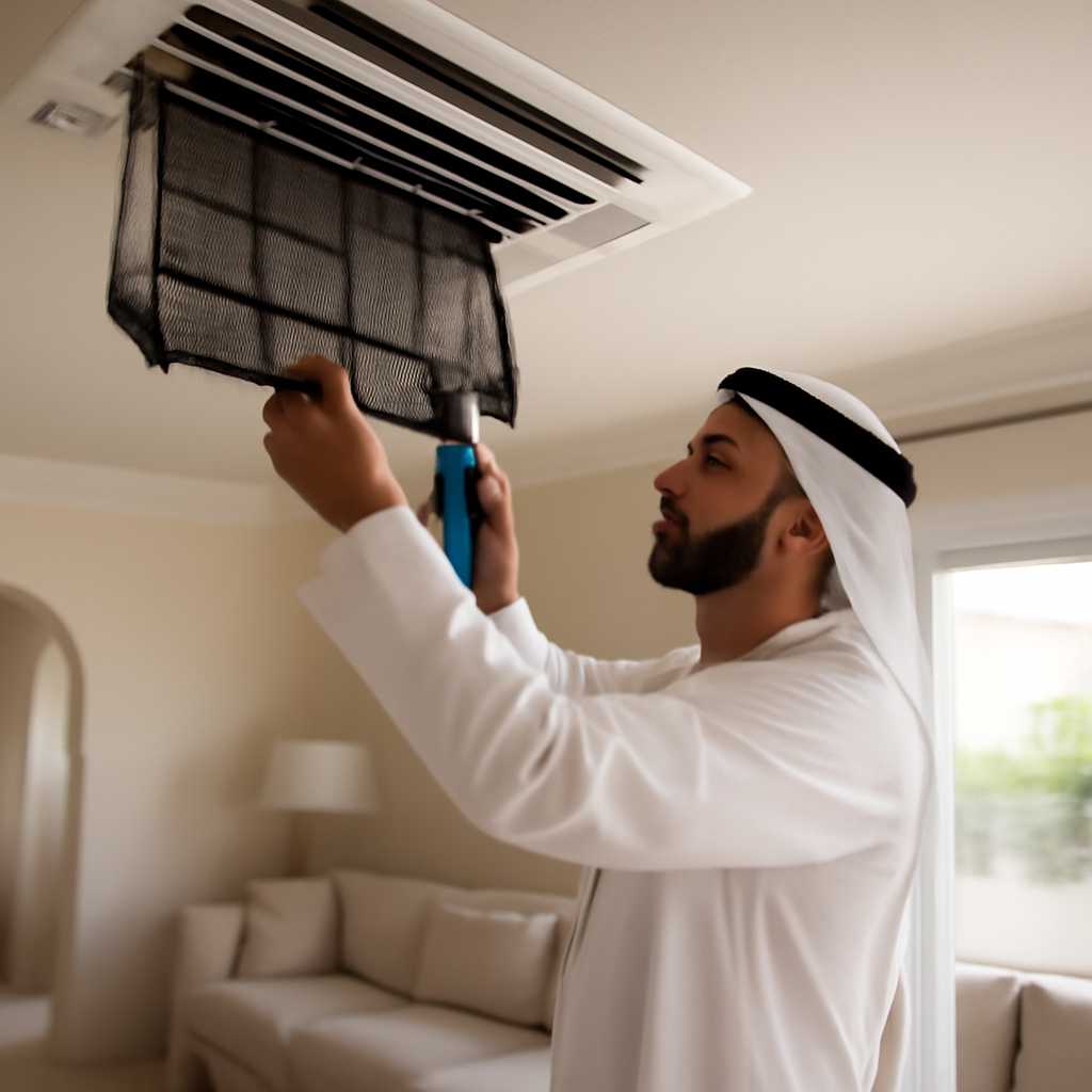 دليلك الشامل لتنظيف المكيفات المركزية في الإمارات — الكوكب الذهبي