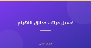 غسيل مراتب حدائق الاهرام