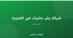 شركة رش حشرات في الفجيرة
