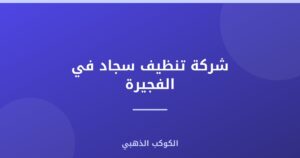 شركة تنظيف سجاد في الفجيرة