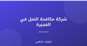 شركة مكافحة النمل في الفجيرة