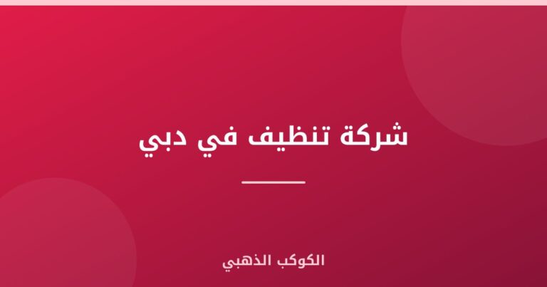 شركة تنظيف في دبي