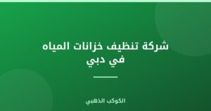 شركة تنظيف خزانات المياه في دبي