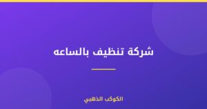 شركة تنظيف بالساعه