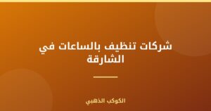 شركات تنظيف بالساعات في الشارقة