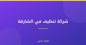 شركة تنظيف في الشارقة