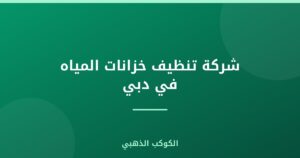 شركة تنظيف خزانات المياه في دبي