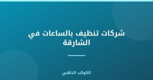 شركات تنظيف بالساعات في الشارقة