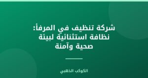 شركة تنظيف في المرفأ: نظافة استثنائية لبيئة صحية وآمنة