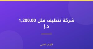 شركة تنظيف فلل 1,200.00 د.إ.