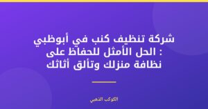 شركة تنظيف كنب في أبوظبي : الحل الأمثل للحفاظ على نظافة منزلك وتألق أثاثك