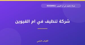 شركة تنظيف في ام القيوين |0543690242
