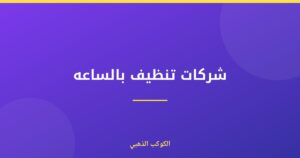شركات تنظيف بالساعه