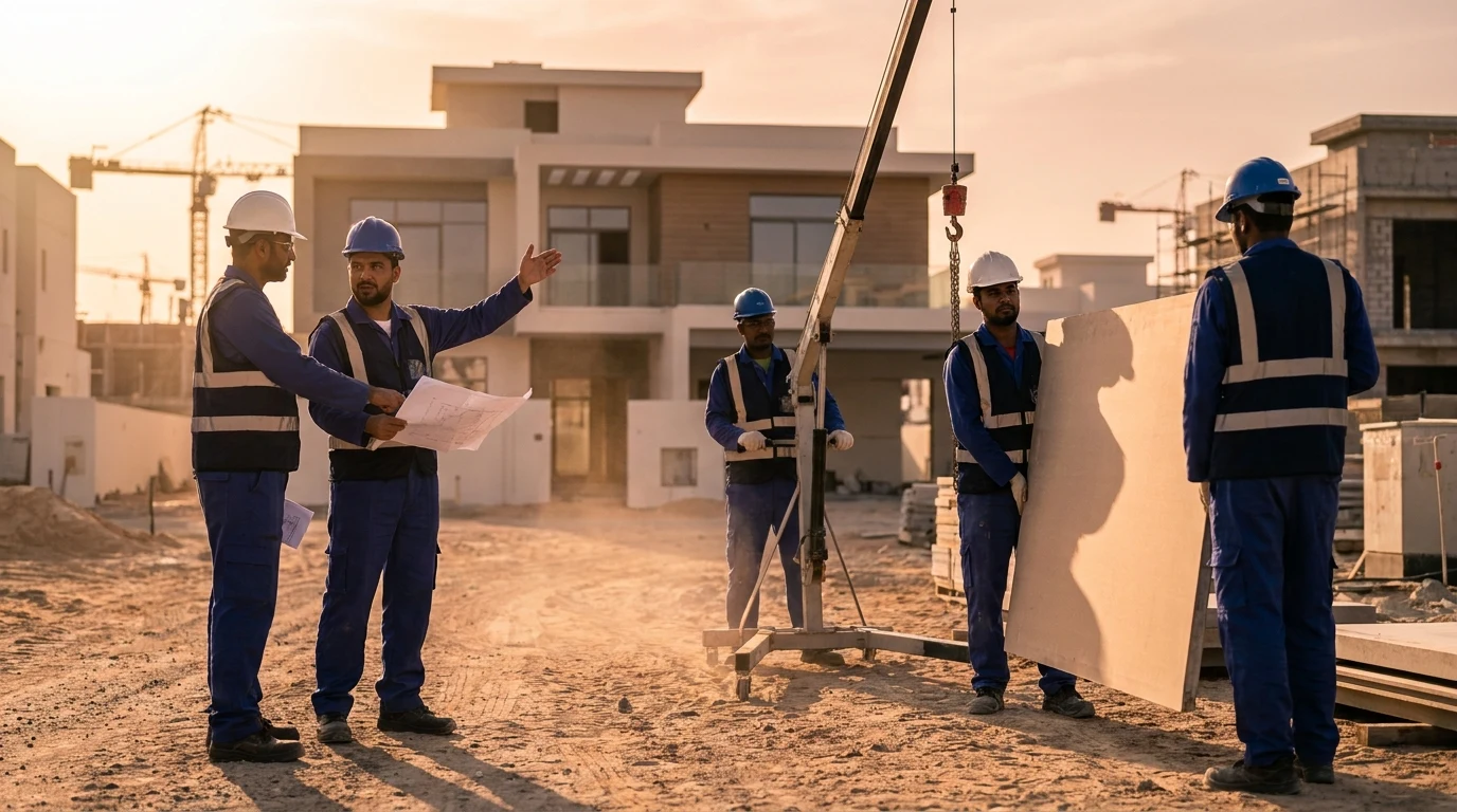 تنظيف مباني جديدة بعد البناء في الإمارات 1